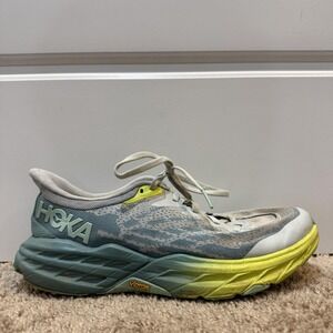 Hoka One One Speedgoat 5 Shoes Womens Sz 8.5B Gray Trail Running Sneakers Vibram